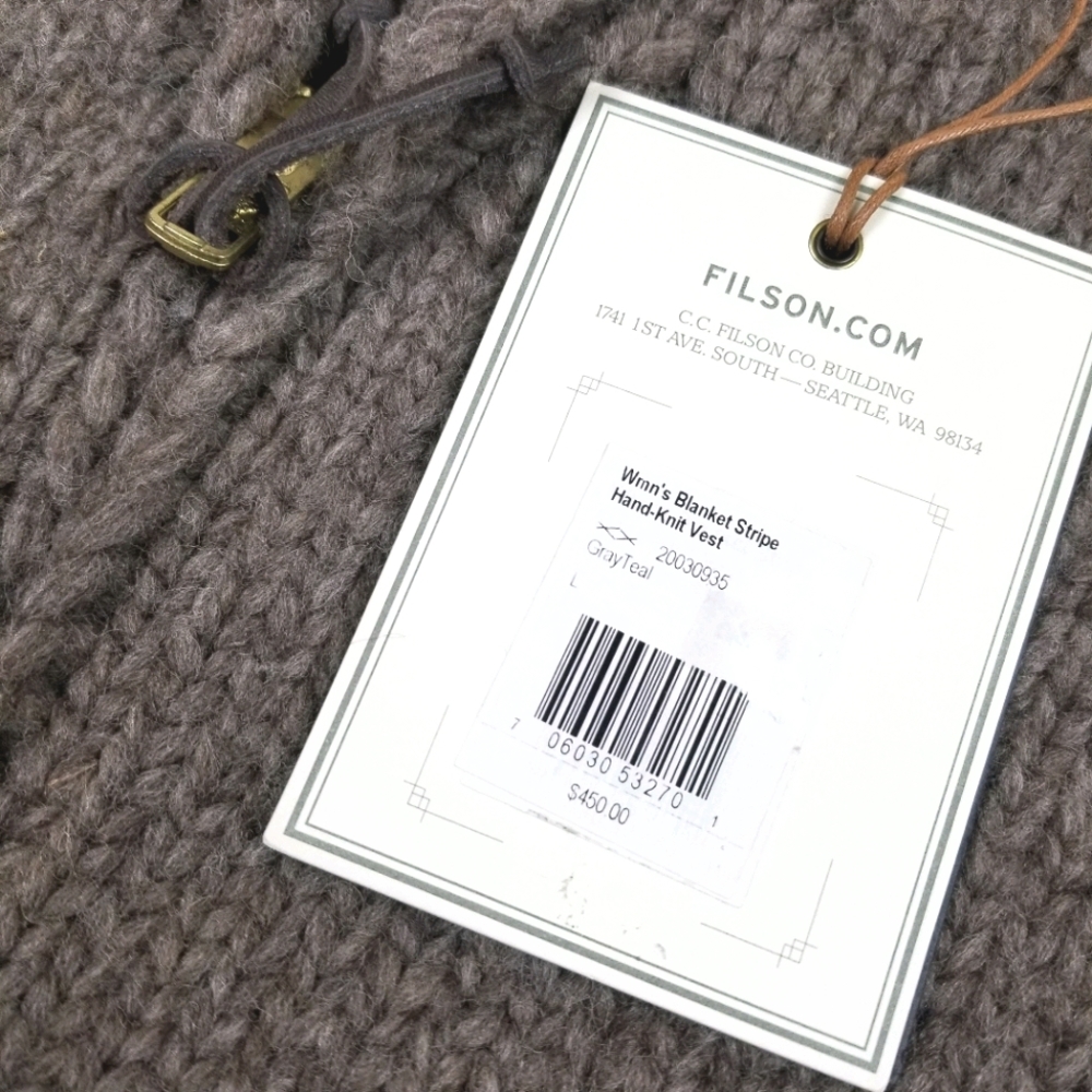 NWT Filson Blanket Stripe Hand Knit Wool Vest - Picture 4 of 11